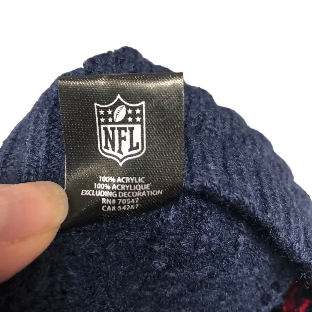 New England Patriots NFL Stocking Hat Womens Navy and Red